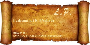 Lakomcsik Petra névjegykártya